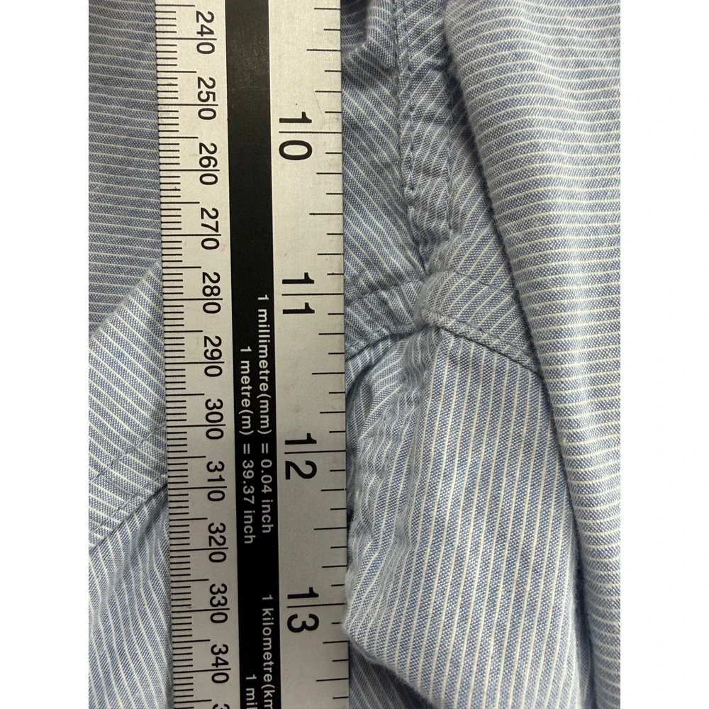 U.S. Polo Assn Shorts Mens 42 Blue‎ White Striped Cotton Chino Flat Front